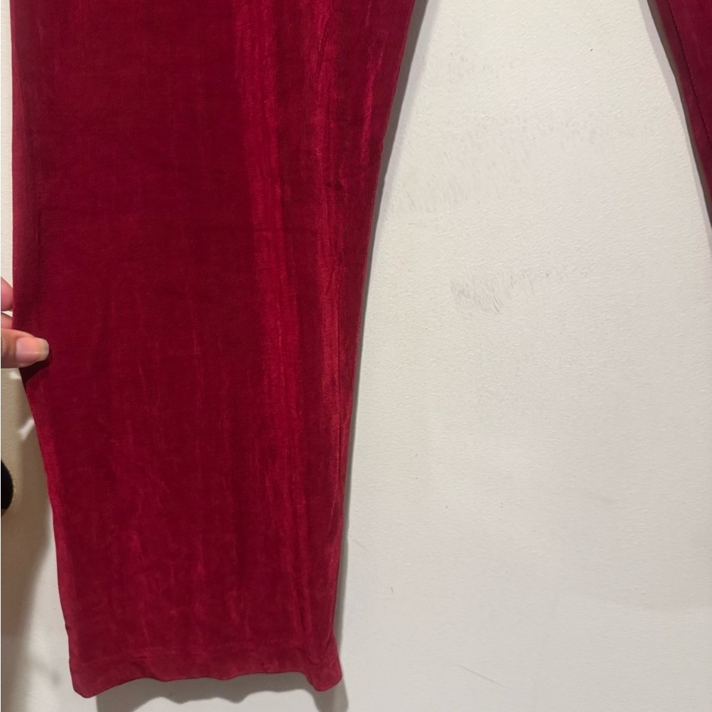 Picadilly Fashion Deep Red Wide Leg Pants - Picture 4 of 4
